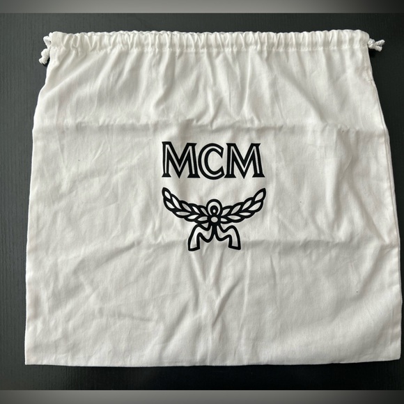 MCM Handbags - MCM White Storage Bag with Black Logo